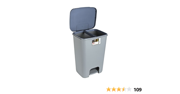 Curver 227328 Cubo De Basura Essentials Con Separador, Gris ...