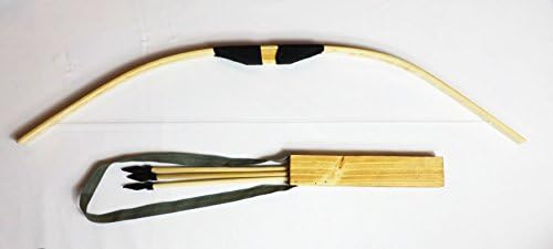 Wooden Bow and Arrow with Quiver Set With 3 Arrows-AW01
