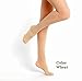 Ames Walker AW Style 45 Sheer Support 15-20 mmHg Moderate Compression Open Toe Thigh High Stockings w/Top Band Nude Large