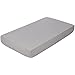 TILLYOU Fitted Crib Sheet,100% Breathable Organic Cotton Baby Sheets For Standard Crib Or Toddler Bed Mattress, Soft Cozy Hypoallergenic, 28 x 52in Gray