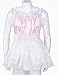 inlzdz Men's Sissy Crossdress Lingerie Frilly Satin Lace Tulle Mini Dress Smooth Nightdress Babydoll Pink Large