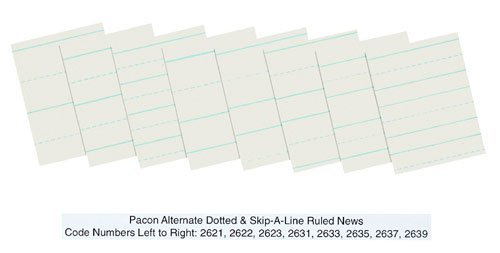 Pacon Alternate Dotted Ruled Newsprint Paper