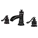 BWE Waterfall 8-16 Inch 3 Holes Two Handle Oil Rubbed Bronze Commercial Bathroom Sink Faucet Lavatory Widespread