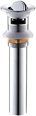 700Brass Flip-Up Drain Plumbing Sink Trim Kit, Solid Brass, Polished Chrome, with Overflow Function, Lavatory Vessel Sink Drains Size 36, Coming with with Tailpiece