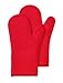 Gorilla Grip Premium Silicone Non Slip Oven Mitt Set, Soft Flexible Oven Gloves, Professional Heat Resistant Kitchen Cooking Mitts, Protect Hands from Hot Surfaces, Cherry, Set of Oven Mitts