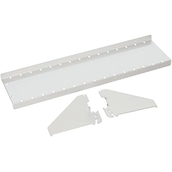 Wall Control Pegboard Shelf 4in Deep Pegboard Shelf Assembly for Wall Control Pegboard and Slotted Tool Board - White