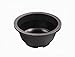 MUZHI 12PACK Matte Black Succulent Bonsai Round Planter Bowl Pot with Drainage, Plastic Cactus Flat Garden Plant Bowl Pots 6.3”