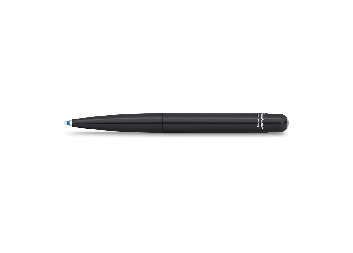 Kaweco LILIPUT Ball Pen Black I Retractable Ballpoint Pen with Standard D1 Refills in a Tin Box I Metal Ball Pen 9.8 cm