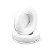 BRAINWAVZ Round Replacement Memory Foam Earpads - Suitable for Many Other Large Over The Ear Headphones - Sennheiser, AKG, HifiMan, ATH, Philips, Fostex, Sony (White)