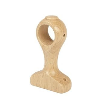 Curtain Pole Wooden Bracket Natural Effect 23mm Amazon Co Uk