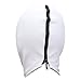 Adult Sex Toy Leather Costume Mask Hood All Colsed Mouth Gag Headgear Harness Hood Fetish Bondage Head Mask (Head < 58cm, White)thumb 3