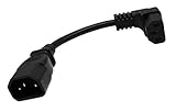 Cerrxian 16cm IEC 320 90 Degree C13 3 Pin Female to
