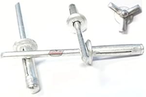 Racer's Speed Shop Mill 3/16" Small Head Tri-Fold Exploding Aluminum Mandrel Pop Rivets 50 Pack