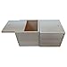 StarMall Wooden Unfinished Storage Box with Slide Top-Square (Big(5