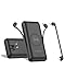 Heloideo 10000 mAh Power Bank Fast Portable Charger with 5.1A 18w Output, Wireless Charger, External Battery Pack with Built in AC Plug,Removable Type-c Cable,Micro Cable and Other Cable for Phone