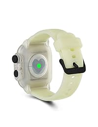 Funda para Apple Watch de 1.732 in, IP68, resistente al agua, a prueba de golpes, resistente a los impactos + correa de silicona suave para Apple Watch, compatible con iWatch Series 4   negro [versión actualizada de 2019], 42 mm