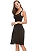 Missufe Women's Sleeveless Racerback Flared Casual Plain Tank Dress