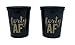 40th Birthday Party Cups - Forty AF - 40 AF 40th Birthday Cups - Set of 12 16oz Cups, 40 Years Old Birthday Decorations, Perfect for 40 Birthday Parties, 40th Birthday Favors - Black