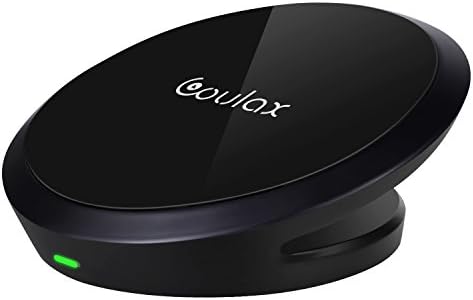iPhone X Wireless Charger COULAX Qi Certified Fast Wireless Charging Stand Pad for Galaxy Note 8/S8/S8 Plus/S7/S7 Edge/S6 Edge Plus/Note 5, Compatible with iPhone X/8/8 Plus and Qi-enabled Devices