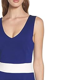Minivestido sin mangas con cuello en V y manga corta con cuello en V para mujer de Lamilus