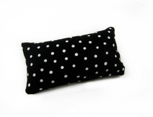 Nakpunar Emery Pincushion - Keep your needles clean and sharp - Filled with Abrasive Emery Mineral - Black and White Polka Dots