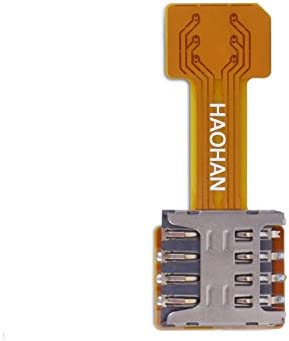Velidy Dual Sim Card Adapter Converter Standby Flex Cable For
