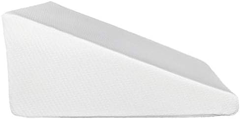 sofulaile Bed Wedge Pillow Premium Memory Foam Massage Back Lumbar Relieve Neck and Back Pain Acid Reflux Snoring Allergies Removable Cover Support Pillow 25" 24" 12" White