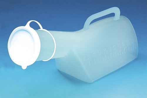 Urinal Bottle with Lid - Male, Female or Unisex Urine Bottles - Incontinence aid - Male with Handle