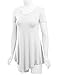 MBJ WT638 Short Sleeve Shirts for Womens Tops Casual V-Neck Summer Clothes Asymmetrical Tunic Blouses XL White
