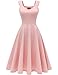 DRESSTELLS Women's Bridesmaid Vintage Tea Dress V-Neck Prom Party Swing Cocktail Dress