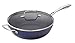 Cuisinart CastLite Non-Stick Cast Iron Chef's Pan with helper and Cover, 4.5-Quart, Blue on Blue