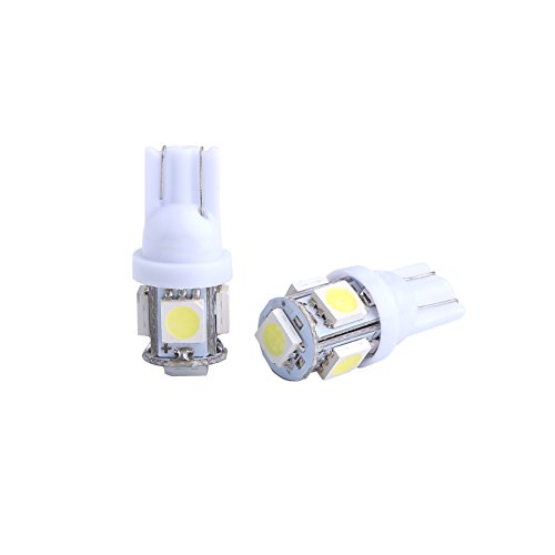  194 T10 W5W 5SMD 5050 Antline 12v LED Light Bulb White 2825 158 192 168 for Car/Motor Interior Dome Parking Side Turn Signal Dashboard License Number Plate Light Bulbs Lamp (pack of 10)  - Thumbnail 3