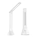 LED Desk Lamp Battery Operated USB Rechargeable, Portable Dorm/Office/Bedside Reading Light Small,3 Dimmable Brightness Eye Caring Kids Study Table Lamps, Touch Control Modern Working Desk Light White