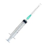 20Pack-5ml/cc 23G Syringes with Needles,Veterinary Disposable Syringe with Needle,Plastic Syringe,Glue Dispensing Syringe,Industrial Syringe with Needle(5ml20)