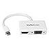 StarTech.com Mini DisplayPort to HDMI and VGA Adapter - White - 1080p - Mini DisplayPort to VGA Adapter - Monitor Adapter