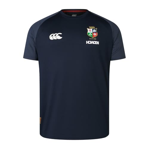 British & Irish Lions Canterbury Mens Official Canterbury Everest T-Shirt | Rugby Tee | Quick Dry | Technical T-Shirt, Dark Sapphire, S