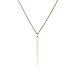Monily Minimalist Lariat Necklace Bar Pendant Necklace for Women