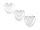 20 CleverDelights Heart Glass Cabochons - 1 inch - 25mm - Clear Dome Magnifying Cabs - 1