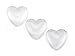 20 CleverDelights Heart Glass Cabochons - 1 inch - 25mm - Clear Dome Magnifying Cabs - 1