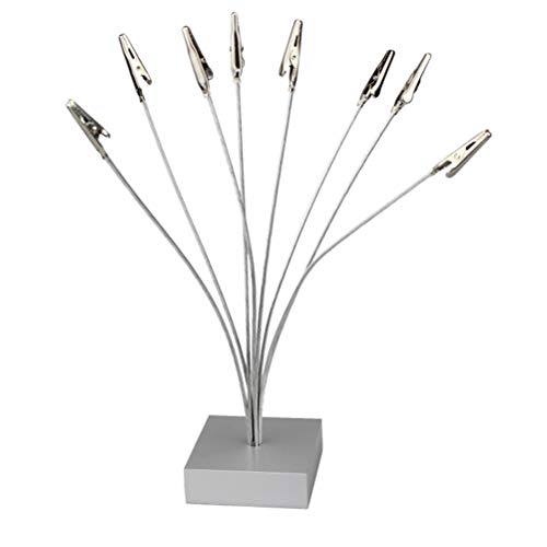 TOPBATHY Desktop Photo Holder and Display Picture Stand Tree with Metal Clips Creative Photo Display Stand for Table (8 Clips)