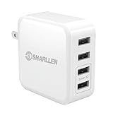 4-Port USB Wall Travel Charger,31 W/6.2A Charger Desktop Charger with Folding Plug Portable Travel Charger for iPhone Xs/XS max/XR/X/8/7/ 6s, iPad Pro/Air 2 / Mini, Galaxy S7 / S6, Note 5/4-SHARLLEN