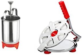 Nestwell Sarangware Stainless Steel Puri Press with Menduwada Maker (3 Inches, Multicolour)