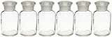 Glass Reagent Bottle 60mL (2 oz) Set of 6 - Wide Mouth Jars