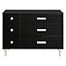 Babyletto Lolly 6 Drawer Assembled Double Dresser, Black/Washed Natural
