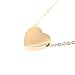 Spinningdaisy Simple Heart Necklace Gold Plated
