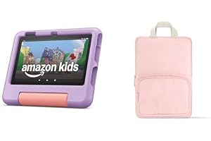 Amazon Fire 7 Kids Tablet Sleeve Bundle â€” Bundle includes Amazon Fire 7 Kids tablet, 16GB, Purple & Pink Carrying Case