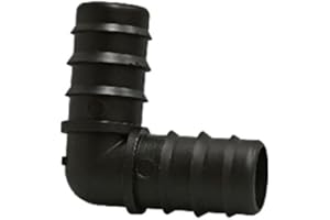 DL WHOLESALE Grow1 3/4" Barbed Elbow Connectors 10 Pack | 90 Degree Fittings for 3/4 Inch ID Tubing in Irrigation and Hydroponics