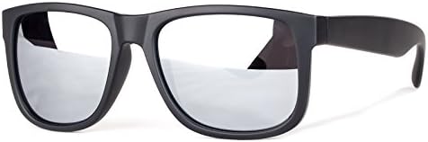 Sunglasses Polarized Unisex, Anti - UV, Silver Mirrored Lens Vintage Driving Sun Glasses for Men and Women (Silver Lens)