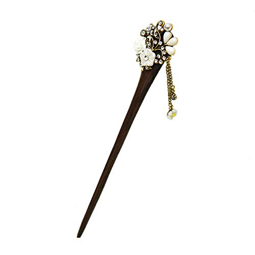 Monrocco Wooden Hair Stick Chinese Hair Chopsticks for Hair DIY Accessory - Thumbnail 4
