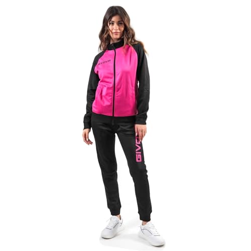Givova Unisex Trainingsanzug Kuba ANZUG, Pink/Schwarz, 3XS EU